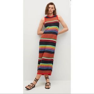 MANGO Knit cotton-blend dress (NWT)